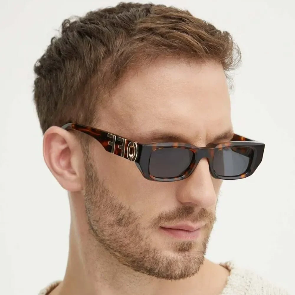 Off-White FILLMORE Men Sunglasses Havana Grey Square OERI124 6007 NEW AUTHENTIC